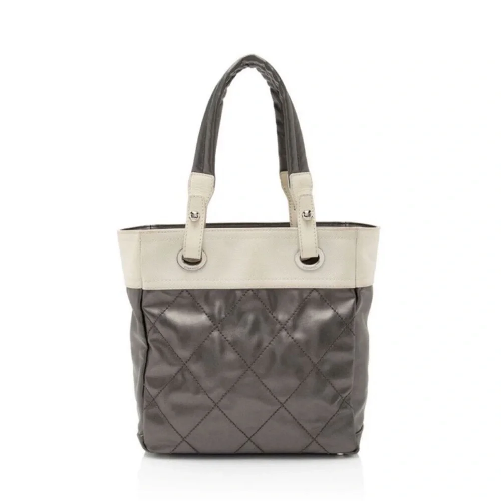 CHANEL Quilted Coated canvas Paris Biarritz Shopping Tote Bag - Picture 8 of 8
